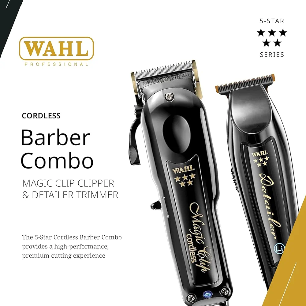 ست ماشین اصلاح حجم زن(مجیک کلیپ)و خط زن(دیتیلر)ال آی وال باربر کمبو ساخت و سفارش آمریکا (اصل)