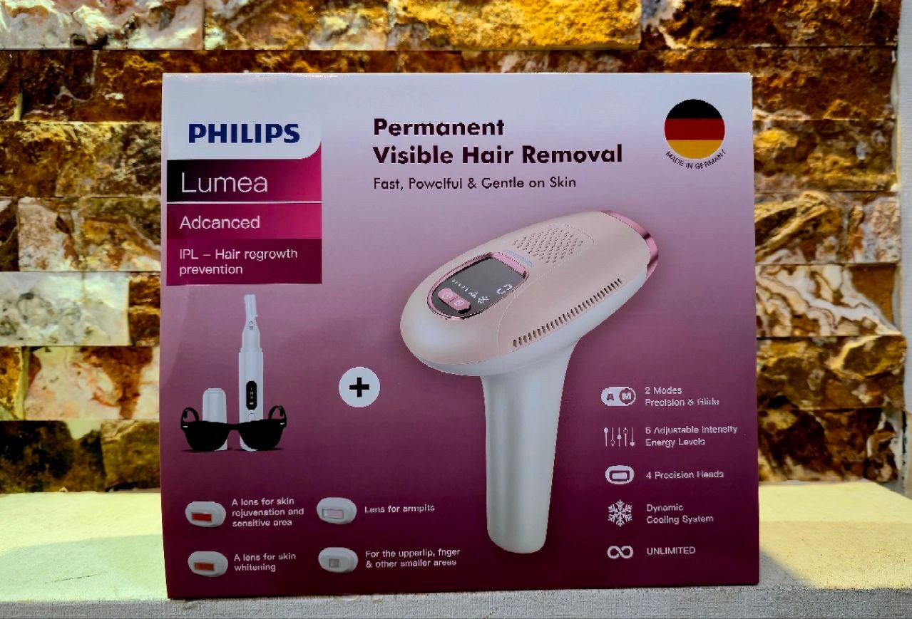 دستگاه لیزر خانگی فیلیپس Lumea مدل IPL شات بدون محدودیت با سیستم خنک‌کننده و سنسور تشخیص پوست